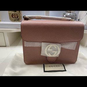 Dollar Calfskin Small Interlocking G Shoulder Bag